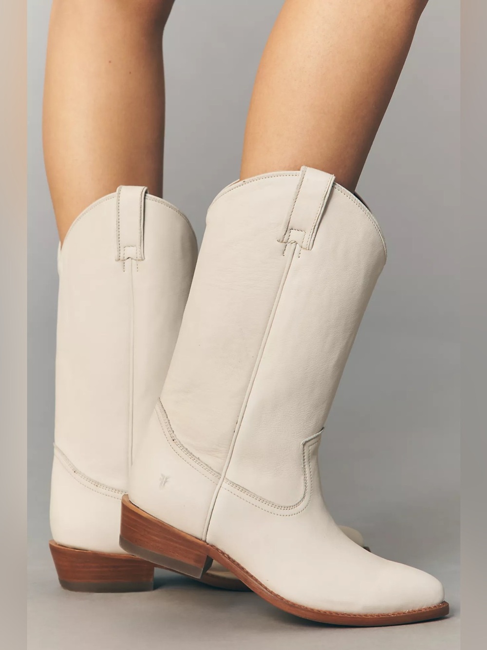 Frye Billy Pull-On Western Boots Naked Cow
